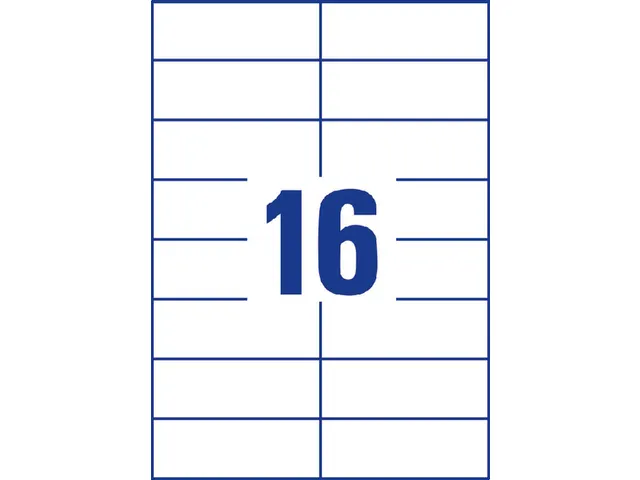 Etiket Avery Zweckform 3484 105x37mm wit 1600stuks