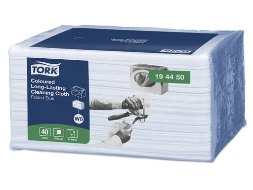 Reinigingsdoek Tork 194450 W8 multifunctioneel gevouwen blauw