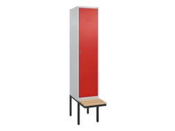 locker met bank,HxBxD 2120x400x815mm,1vak,vak B 400mm,cil.-slot