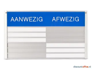 In-uit Bord 6 Namen Aluminium Aan/afwezigheidsbord - 1