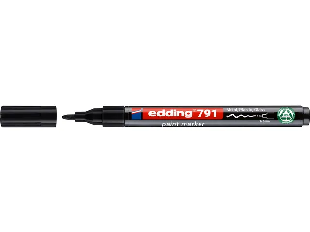Paintmarker edding 791 PCR op alcoholbasis 1-2mm zwart