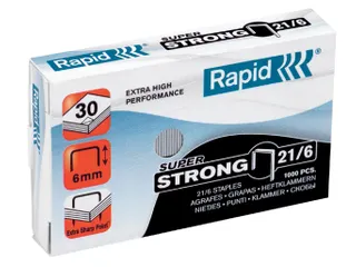 Nieten Rapid 21/6 gegalvaniseerd super strong 1000 stuks - 2