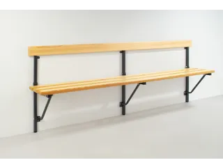 klapbank,HxLxD 780x2000x380mm,houten lijst,frame staal RAL7016 - 3