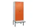 locker voor scheiding van kleding,HxBxD 2120x800x815mm,2vak