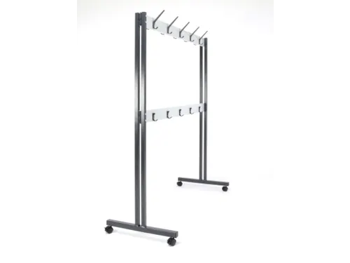 garderoberek,verrijdbaar,HxD 1800x600mm,4zwenkwielen,staal/alu,1000 mm