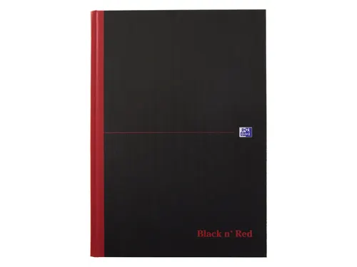 Notitieboek Oxford Black n' Red A4 96vel ruit 5mm zwart