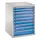 ladekast 1000x805x695mm 9laden vergrendeling RAL7035 RAL5012