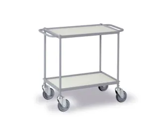 Universele Wagen 150kg 660x340mm 2 Etages Met Beugel Zilvergrijs - 1