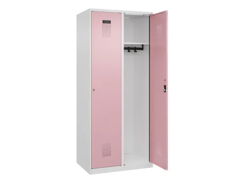 locker,HxBxD 1850x800x500mm,2vak,vak B 400mm,cil.-slot,staand op vloer