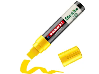 Paintmarker edding 52 EcoLine op waterbasis 4-15mm geel - 3