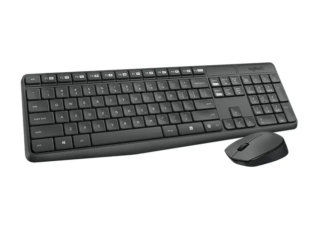 Logitech MK235 toetsenbord Inclusief muis RF Draadloos Portugees Grijs