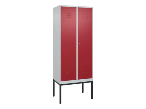locker,HxBxD 2120x800x500mm,2vak,vak B 400mm,cil.-slot,voetonderstel