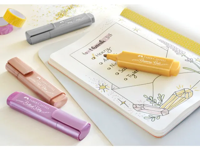 Markeerstift Faber-Castell Metallic etui á 4 stuks