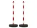 Poteau En Plastique Pour CHAÎNE DE Signalisation - Rouge/Blanc - 2 PC