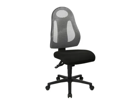 Bureaustoel Grijs Synchroonmechaniek Zitting Stof Zwart
