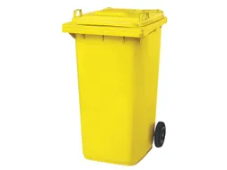 Vuilcontainer PE 240 liter HxBxD 1100x580x740mm met wielen geel