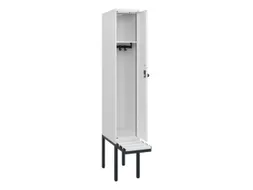 locker met bank,HxBxD 1950x300x815mm,1vak,vak B 300mm,draaigrendel