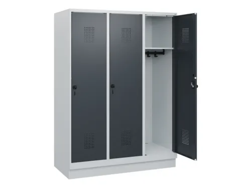 schoollocker,HxBxD 1630x1200x500mm,3vak,vak B 400mm,draaigrendel