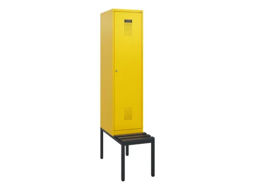 locker met bank,HxBxD 1950x400x815mm,1vak,vak B 400mm,cilinderslot