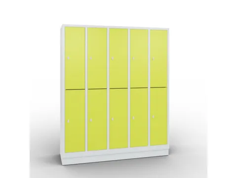 lockerkast draaigrendel 1800x1480x500mm 5x2vakken RAL7035 RDS1108060