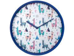 Wandklok nXt Alpalca dia 30cm kunststof blauw
