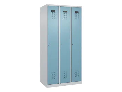 locker,HxBxD 1850x900x500mm,3vak,vak B 300mm,cil.-slot,staand op vloer