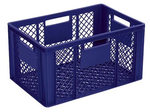Euronorm Stapelkrat Pe 320x600x400mm 63liter Open Blauw