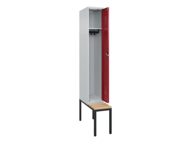 locker met bank,HxBxD 2120x300x815mm,1vak,vak B 300mm,cilinderslot