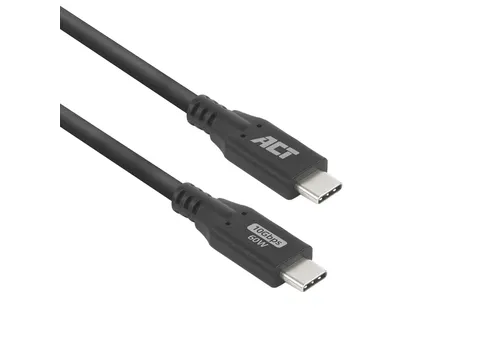 Kabel ACT USB-C 3.2 GEN.2 M/M zwart 2 meter