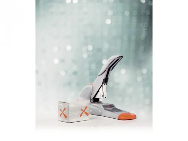 Agrafeuse Rapid Duax Flat Clinch 170 feuilles argent/orange