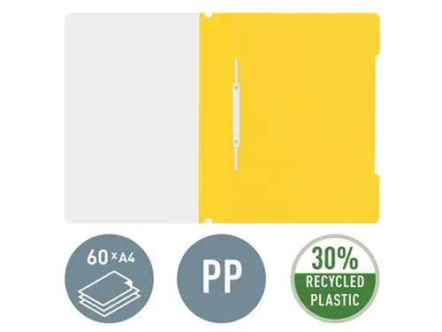 Snelhechter Leitz 4191 standaard A4 geel 30% gerecycled plastic