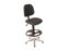Discountoffice Werkplaatsstoel H 590-840mm Stof Zwart Gasveer Glijders Voetring