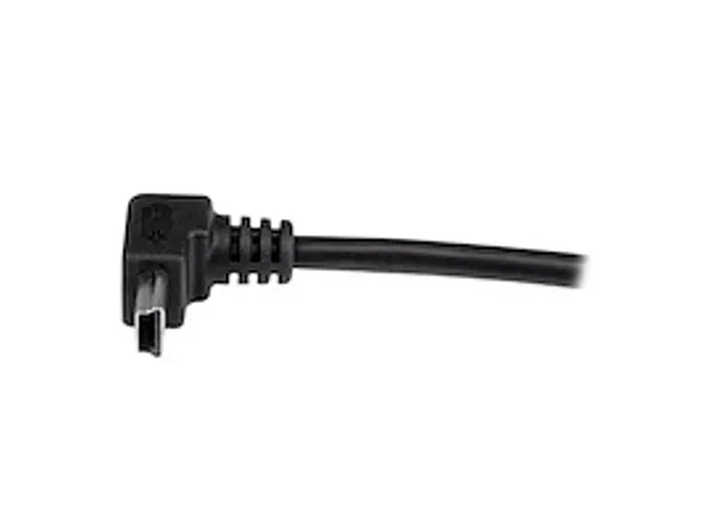 Câble Mini USB 1 m A vers Mini B coudé 90° vers le haut