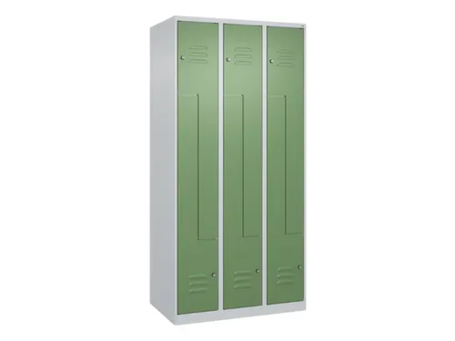 Z-garderobekast,HxBxD 1850x900x500mm,vak B 150/300mm,cil.-slot