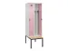 locker met bank,voor scheiding van kleding,HxBxD 2120x600x815mm,2vak
