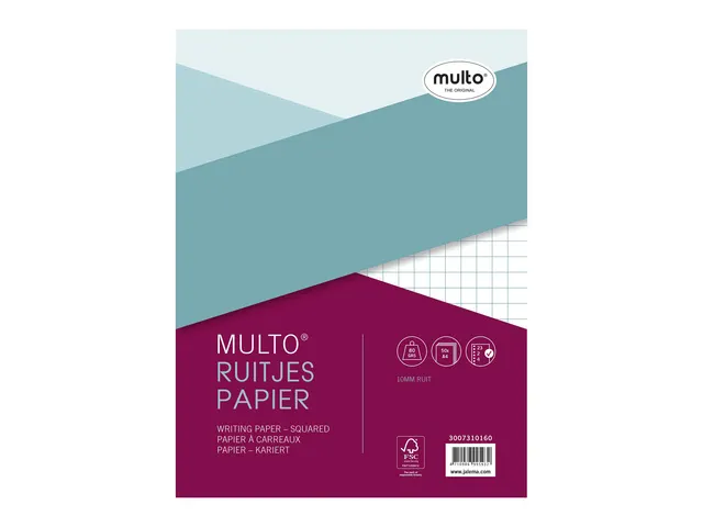 Ringbandinterieur Multo A4 23r ruit 10mm 80 grams 50 vel