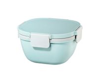 Saladebox to go, dressingres., topping-ged. 3 vakken, bestek, 1,4l, pa