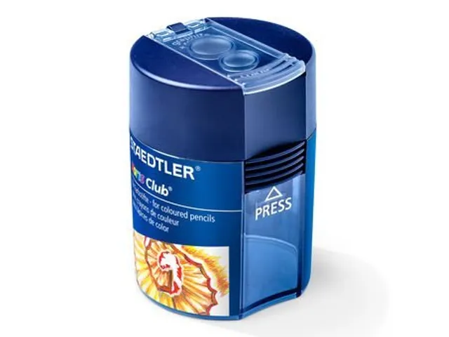 Puntenslijper Staedtler 512 F dubbel met opvangbakje op blister