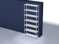 magazijnstelling,grondveld,HxBxD 3000x1300x400mm,vaklast 200kg