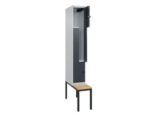 Z-garderobekast,HxBxD 2120x300x815mm,2vak,vak B 300mm,draaigrendel