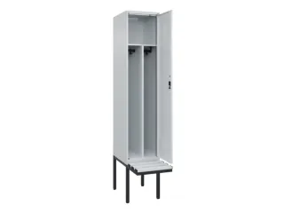 locker met bank,voor scheiding van kleding,HxBxD 2120x400x815mm,1vak - 1