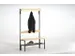 Banc vestiaire 1650x1015x375mm bois/anthracite RAL7016