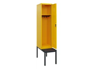 locker met bank,HxBxD 1950x400x815mm,1vak,vak B 400mm,cilinderslot - 1