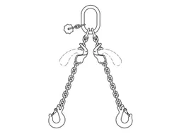 Hijsketting 2 Sprong Draagvermogen 4.25t Nuttige L 1m Verkortbaar