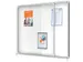 Premium Plus binnenvitrine schuifdeuren hoekslot magnetisch 15x A4