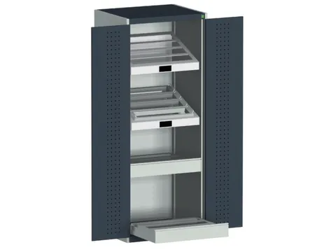 systeemkast HxBxD 2000x800x650mm CNC-lade 2laden Ral7035 Ral7016