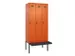 locker met bank,voor scheiding van kleding,HxBxD 2120x900x815mm,3vak
