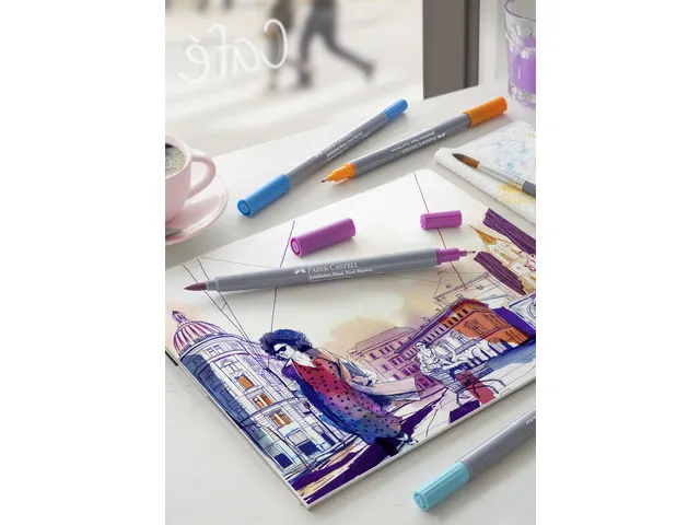 Duo aquarelmarker Goldfaber 247 indanthreen blauw