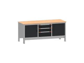 werkbank,HxBxD 870x1850x725mm,multiplexblad,draagverm. 1000kg,4voeten - 1