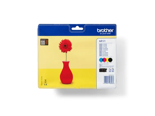 Brother LC-121 Valuepack Inktcartridges Zwart + Kleur